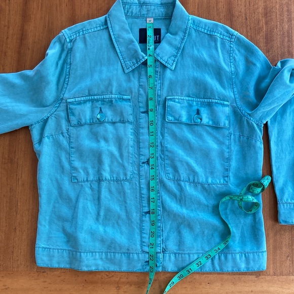 KUT from the Kloth Abigail Jacket Size Large Aqua - Picture 12 of 12